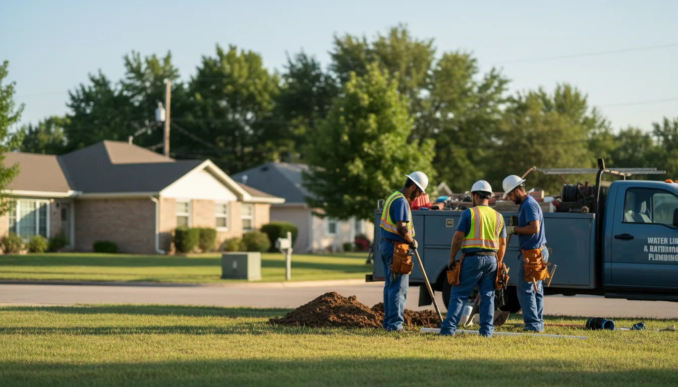 Residential water line and bathroom plumbing service in Tome, NM